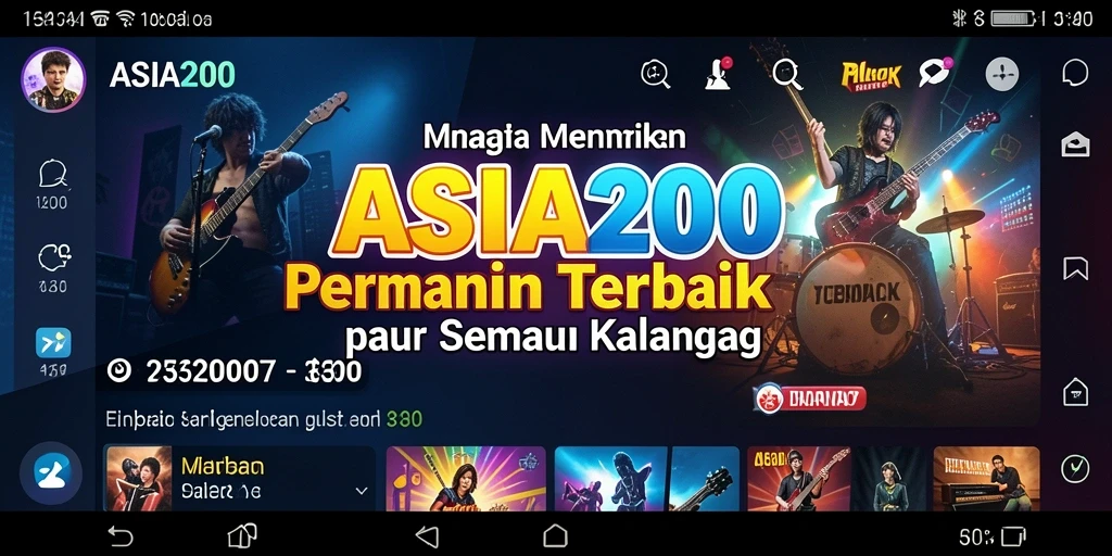 Gameplay ASIA200 yang penuh warna dan irama.