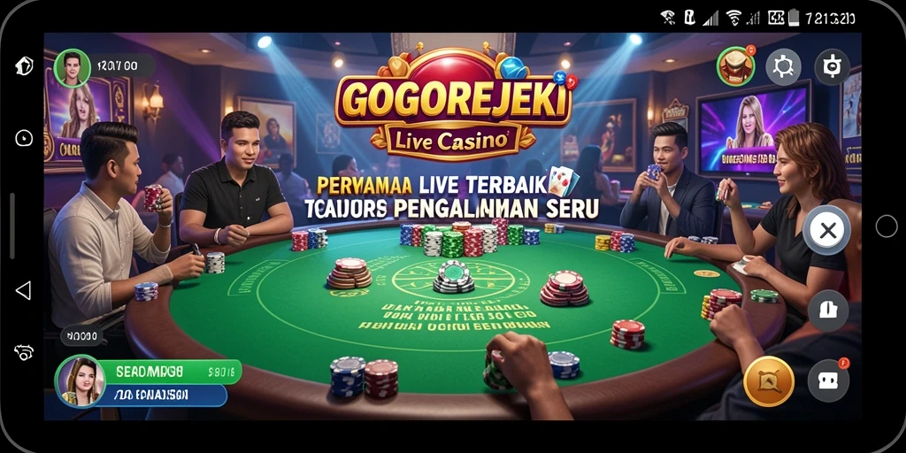 Tampilan menarik dari gameplay Live Casino dengan dealer profesional.