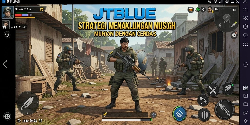Tampilan menarik dari gameplay <strong>JTBLUE</strong> saat berperang strategi.