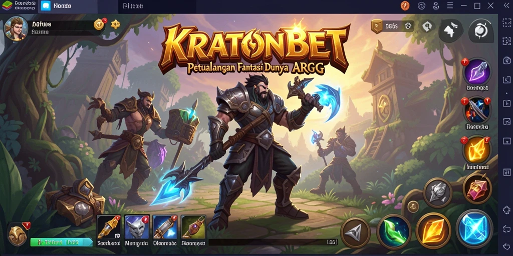 Tampilan gameplay menakjubkan dari KRATONBET yang menampilkan aksi ARPG.