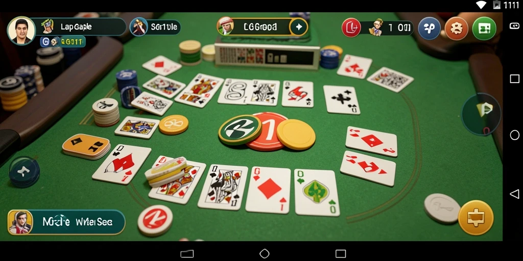 Screenshot gameplay LG111 menunjukkan keseruan bermain Gaple.
