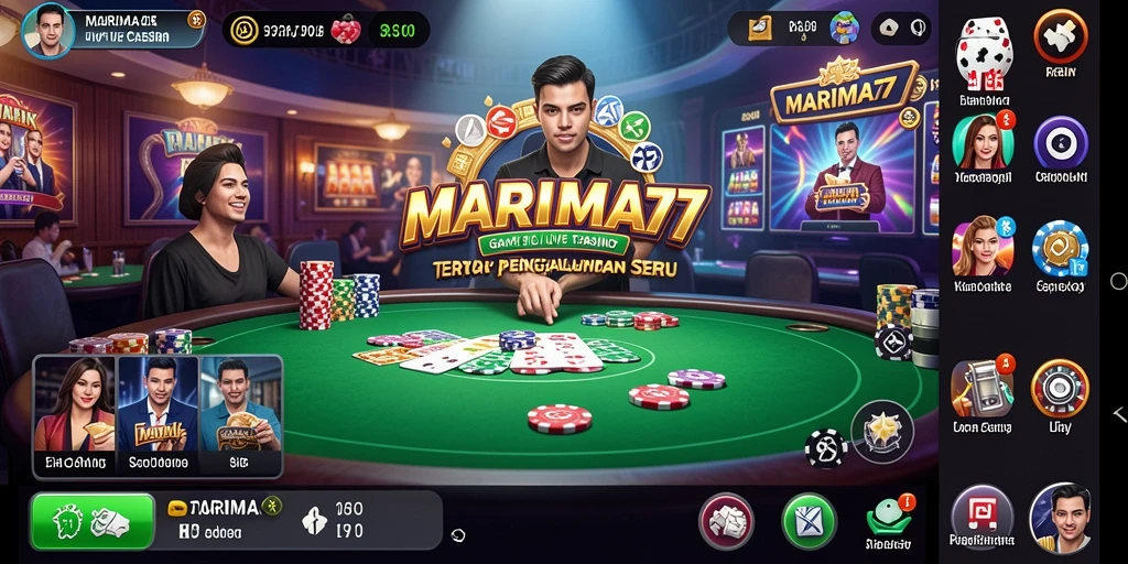 Tampilan gameplay Live Casino yang menarik di MARIMA77.