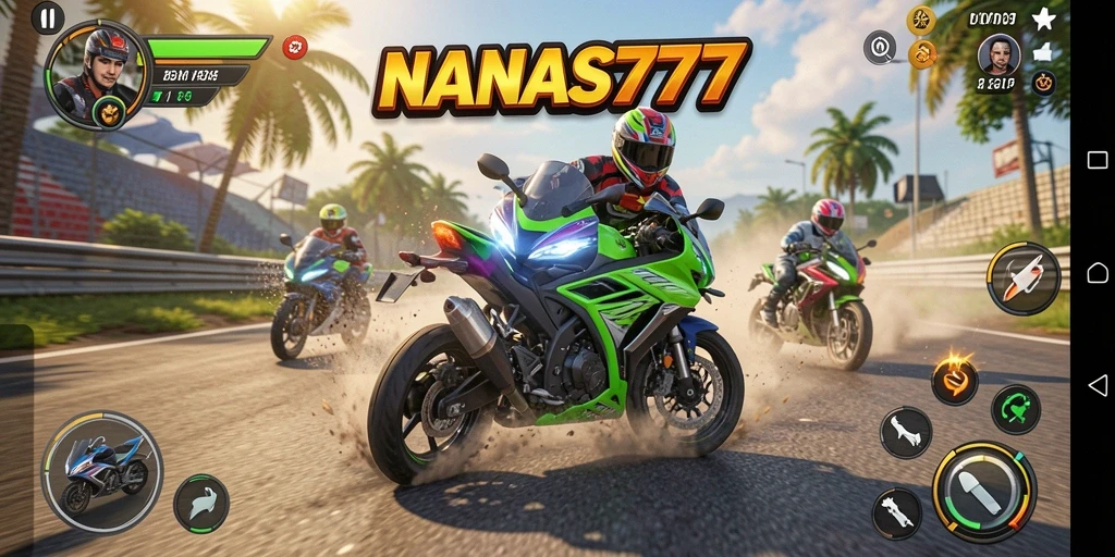 Tampilan gameplay NANAS777 yang mendebarkan dan penuh adrenalin.