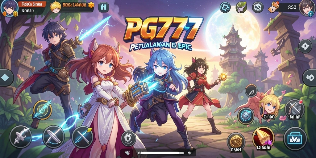 Tangkapan layar PG777 yang menunjukkan aksi seru di dunia Anime.