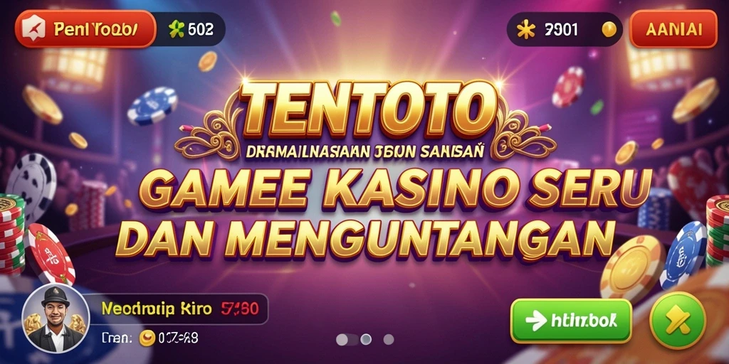 Screenshot TENTOTO menampilkan gameplay kasino yang menarik.