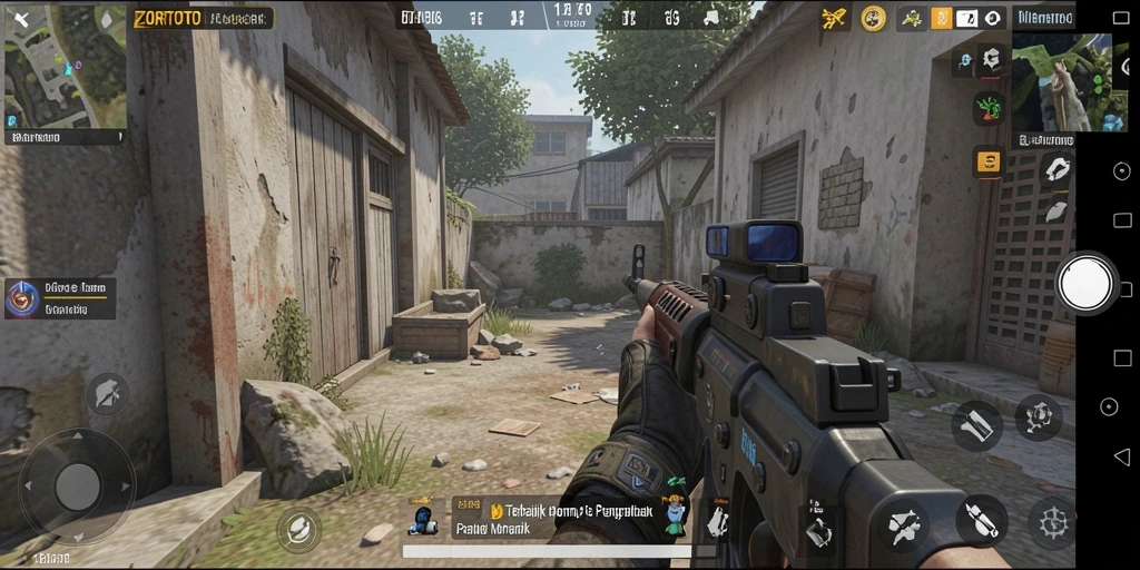 Screenshot utama ZORTOTO menampilkan aksi gameplay FPS yang mendebarkan.